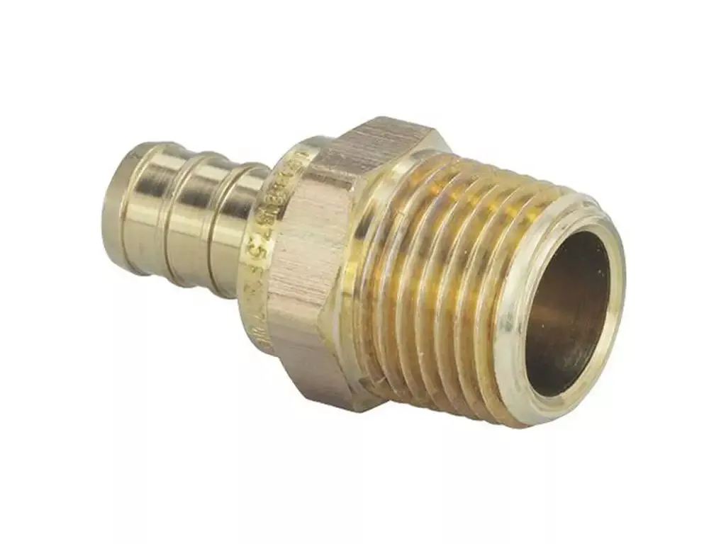 1 inch x 3/4 inch PEX Brass Reducing Insert Adapter Crimp x Male
