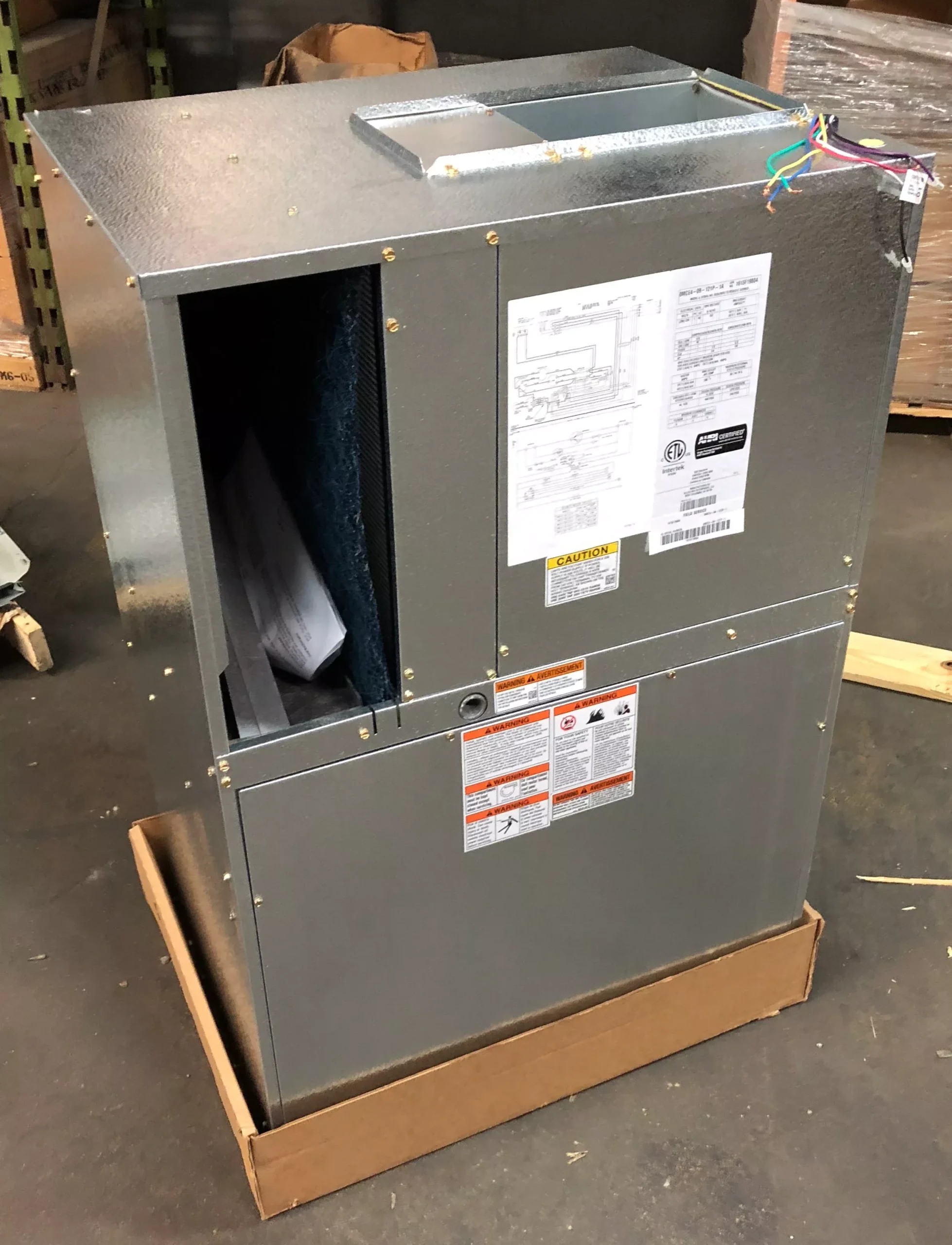 1 Ton Magic-Pak Series Upflow Electric Cooling Packaged Unit; 9 EER, 2