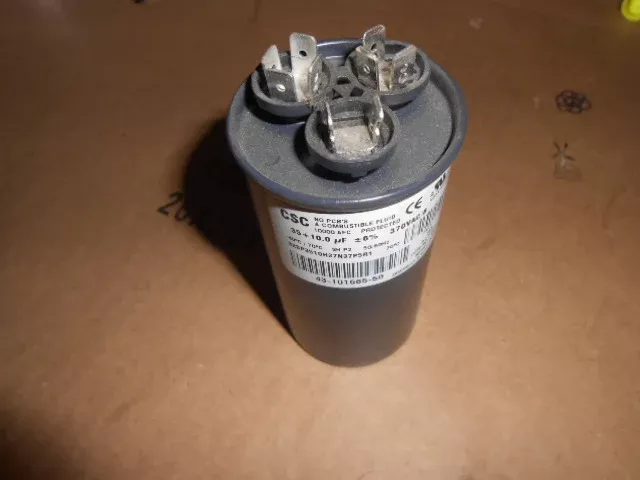 35+10 x 370V AC Dual Run Capacitor, Round