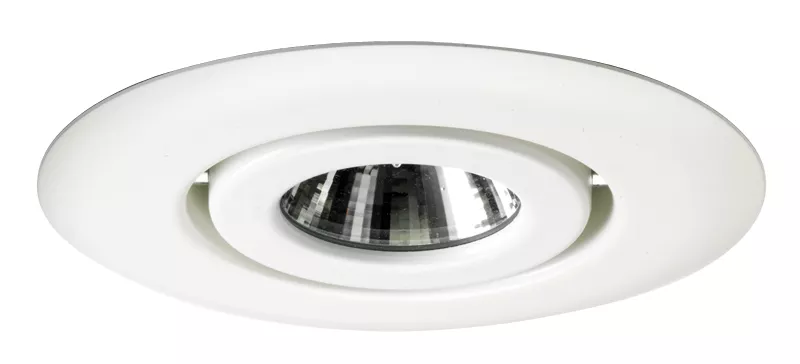 4" Adjustable Flush Gimbal Ring Trim - White