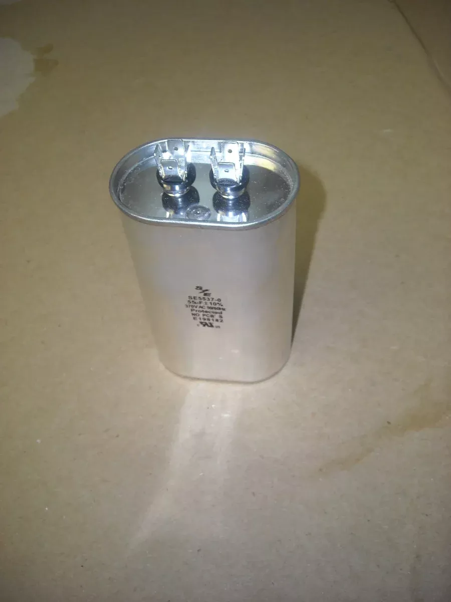 55 MFD x 370 Volt Oval Run Capacitor