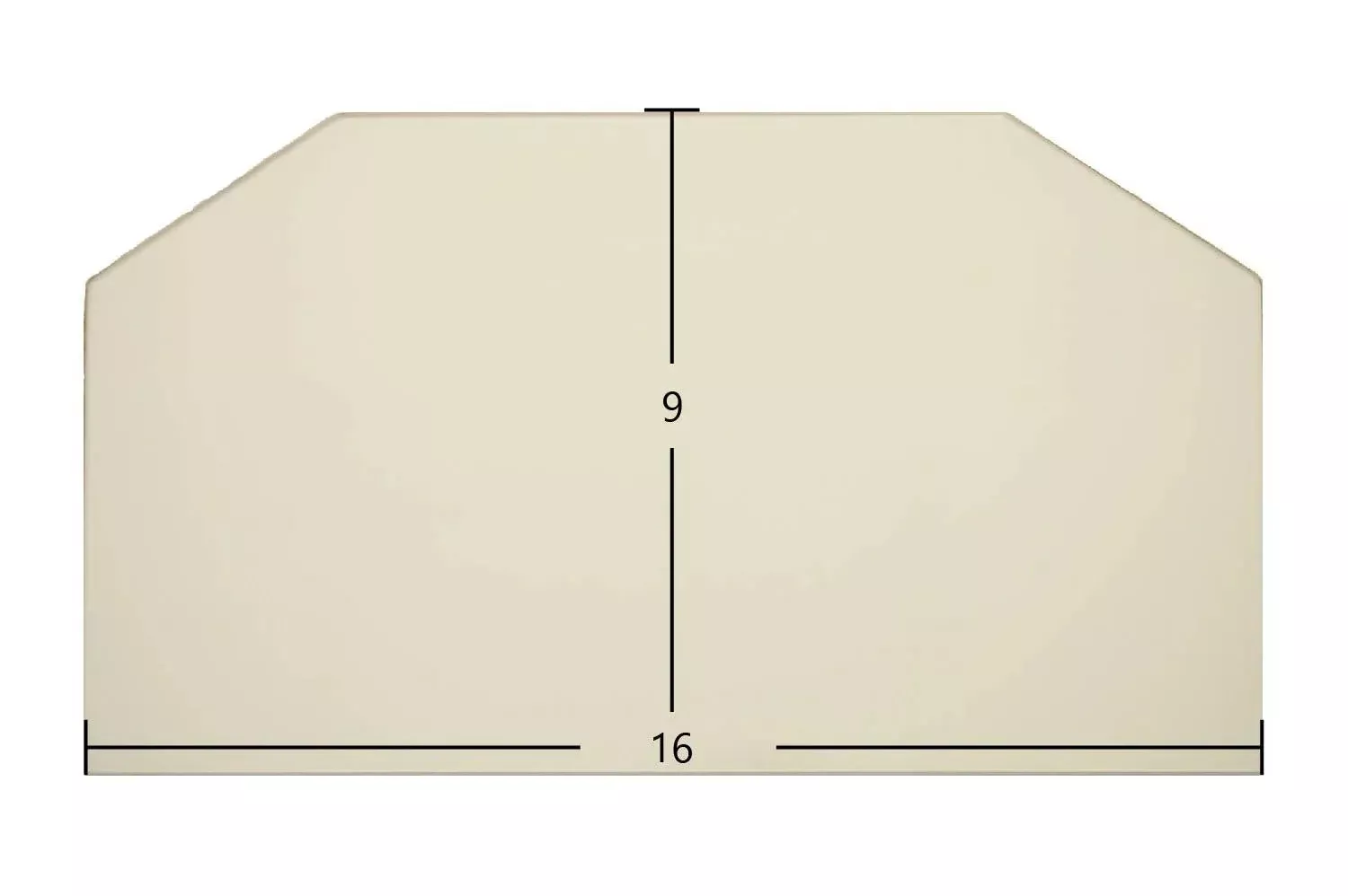 Aurora 16"x9" Arch Ceramic Glass - Stove Replacement