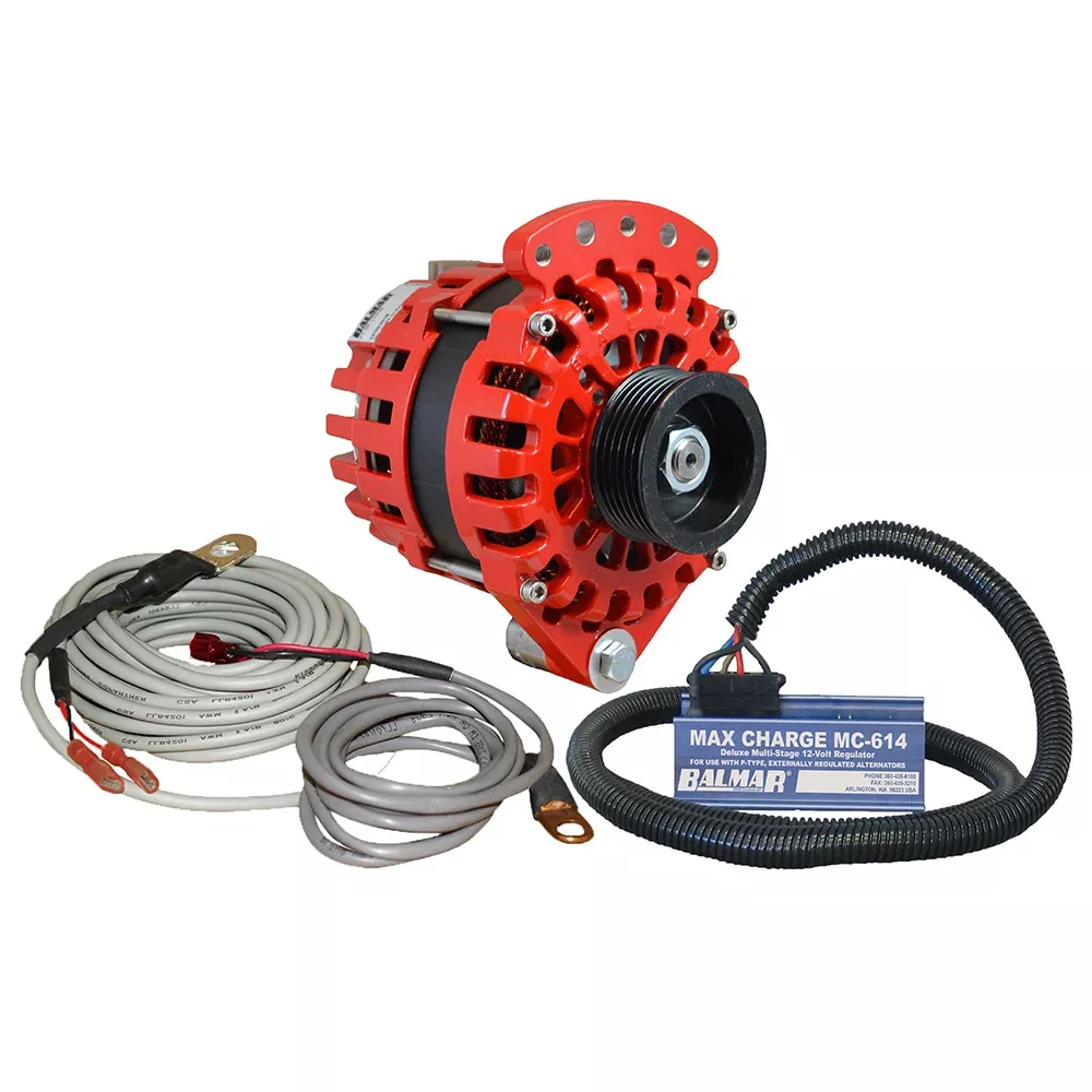 Balmar Alternator 1-2" Single Foot K6 Serpentine Pulley Regulator Temp