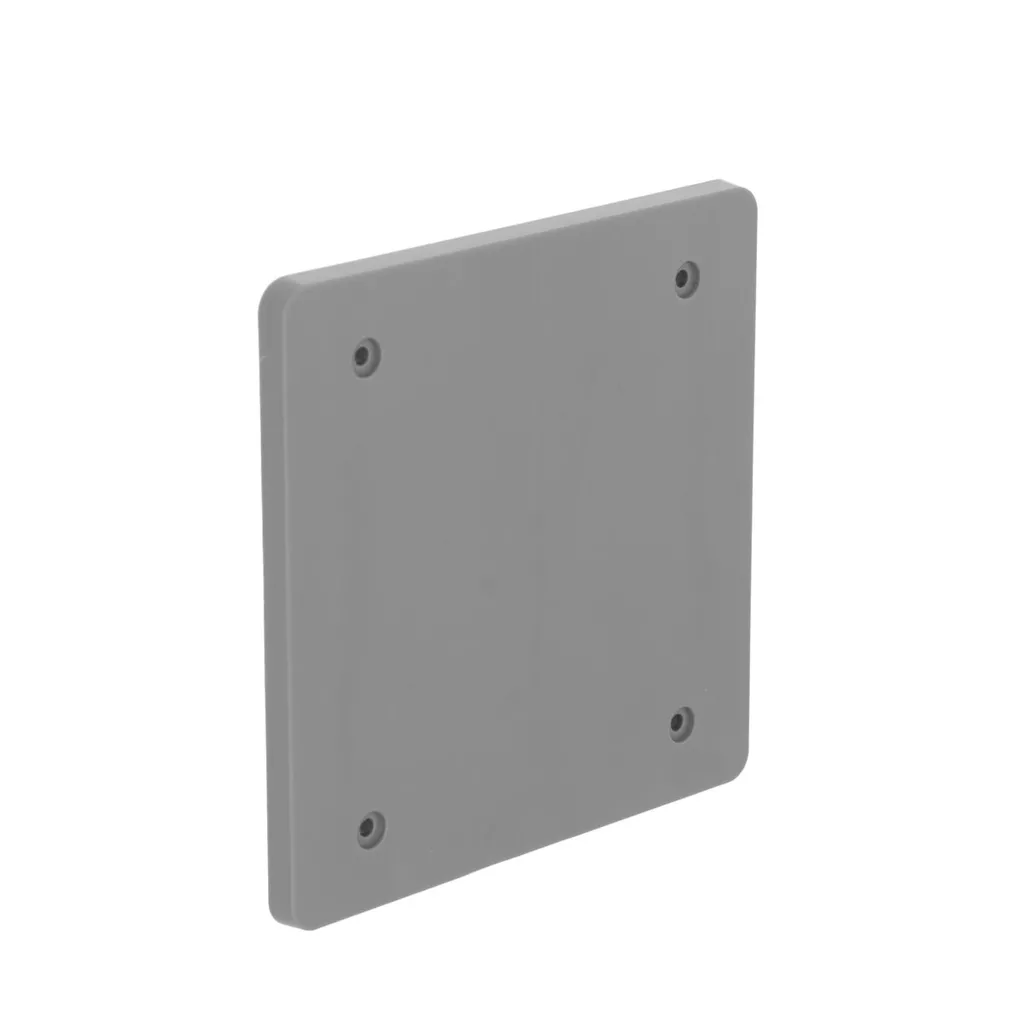 Bell PBC200GY 2-Gang Weatherproof Cover, Plastic, Blank, Gray