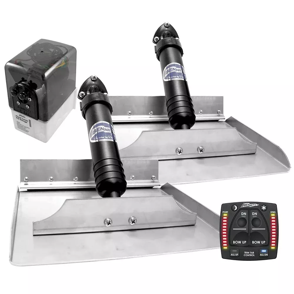 Bennett - 12" x 12" Hydraulic Trim Tab System w/One Box Indication - 1