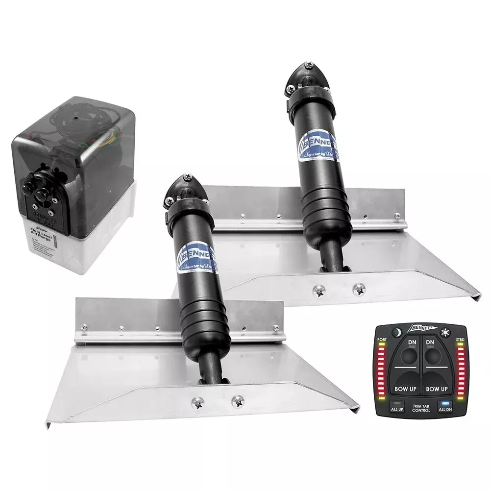 Bennett - 12" x 9" Hydraulic Trim Tab System w/One Box Indication - 12