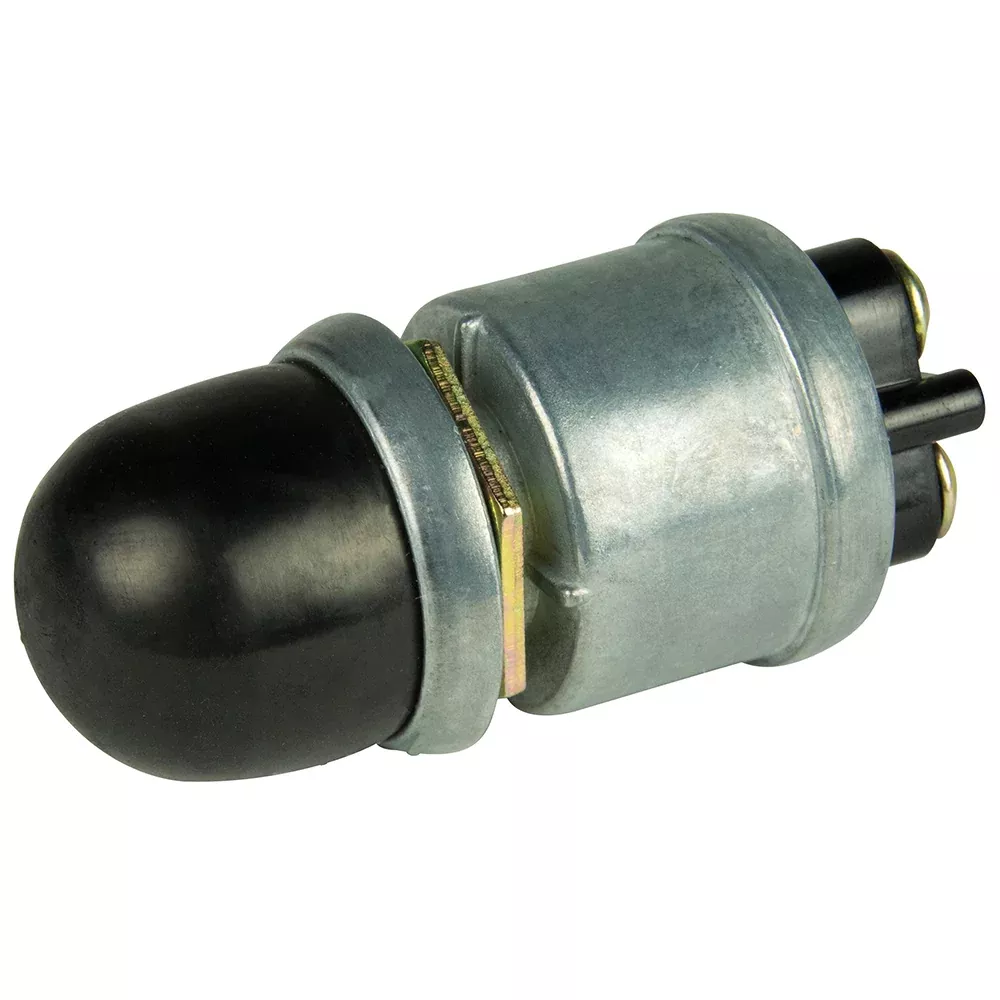 BEP 2-Position SPST Heavy-Duty Push Button Switch w/Cover - OFF/(ON) -
