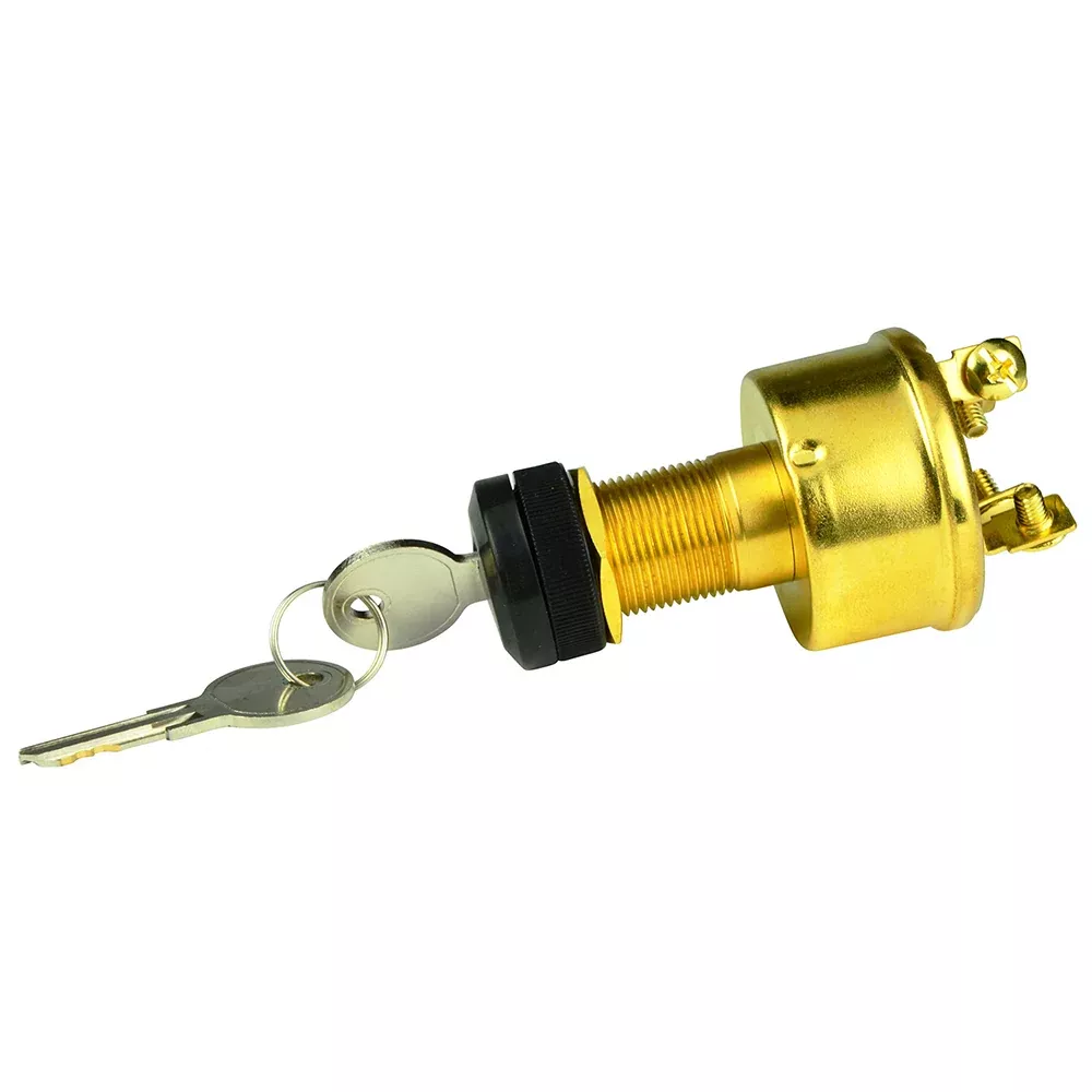 BEP 4-Position Brass Ignition Switch - Accessory/OFF/Ignition Accessor
