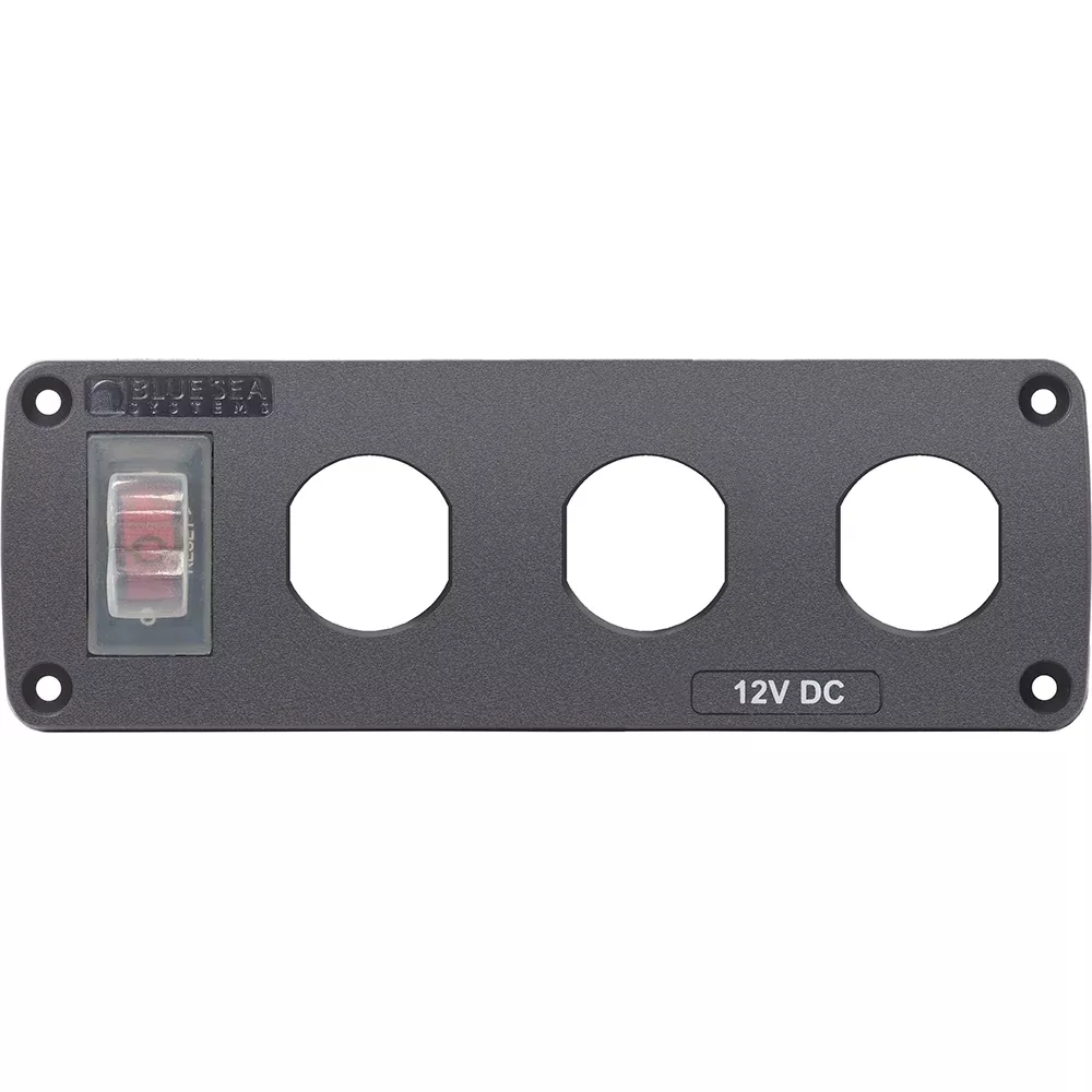 Blue Sea 4367 Water Resistant USB Accessory Panel - 15A Circuit Breake