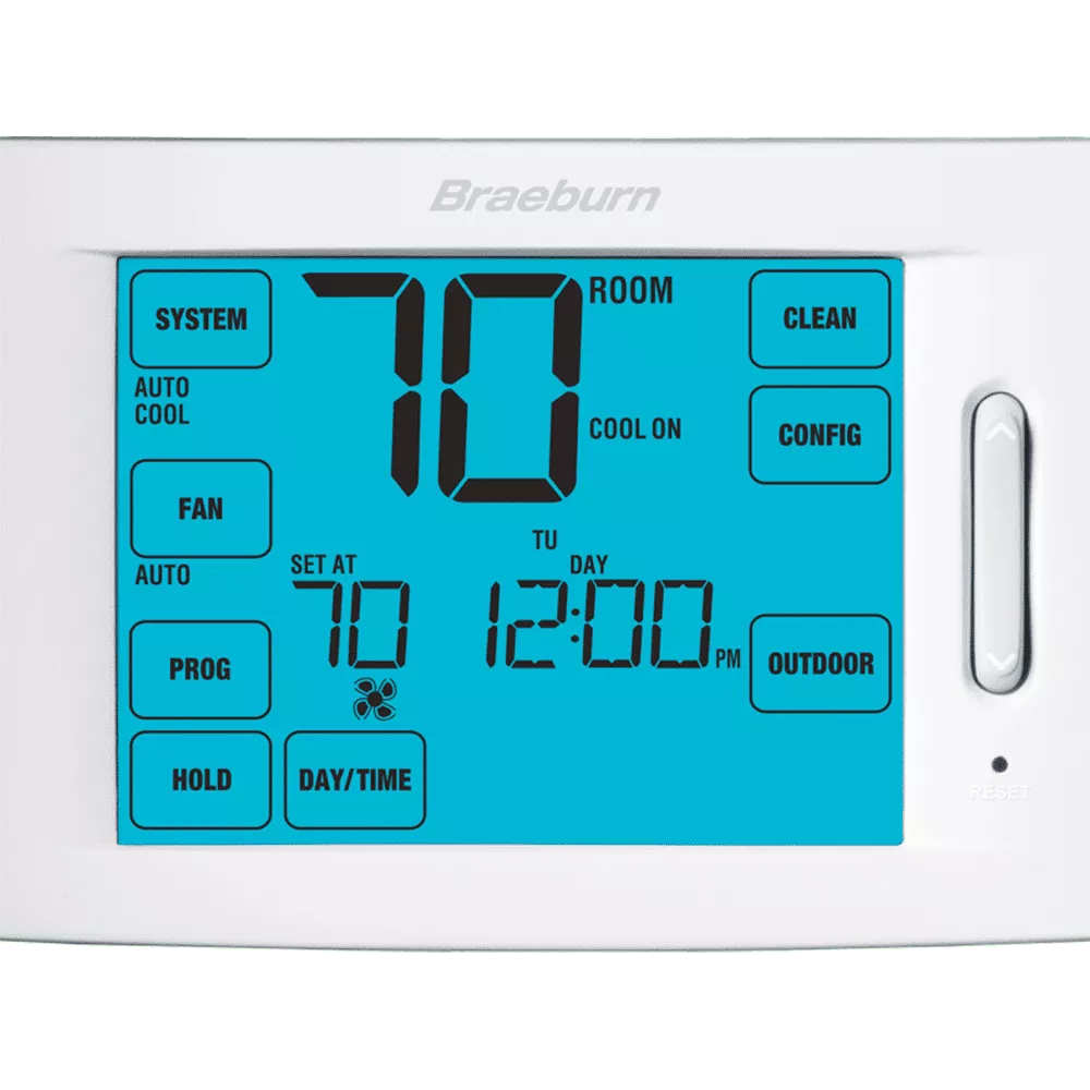 Braeburn 6100 Universal Single-Stage Programmable Thermostat, 1H/1C