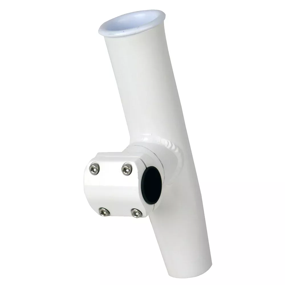 C.E. Smith Adjustable Mid Mount Rod Holder - 7/8" or 1" OD - White Pow