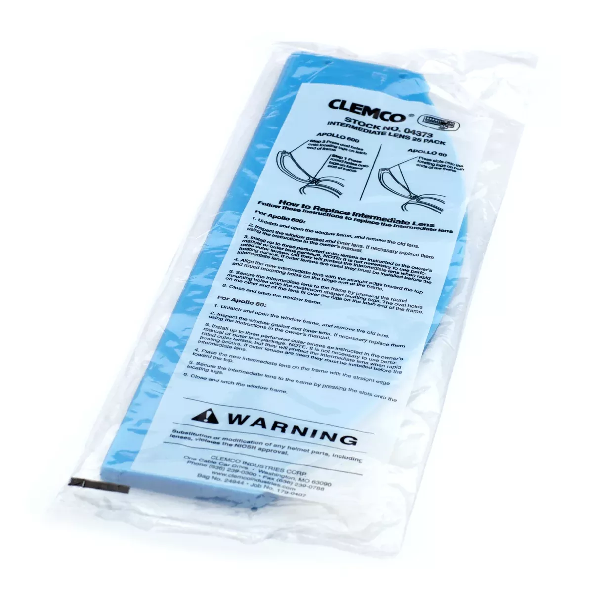 Clemco 04373 Intermediate Lens 25 Pack