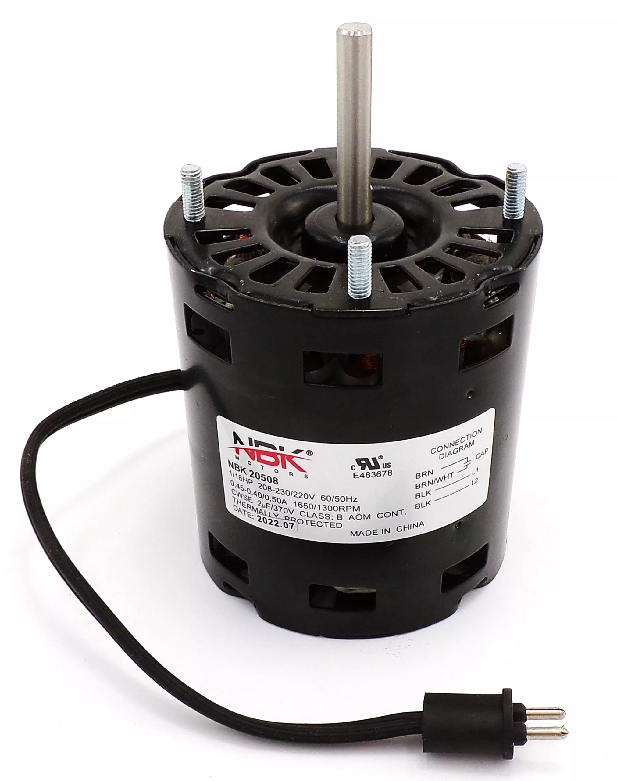 Condenser Motor 208-230V 1/16 Hp