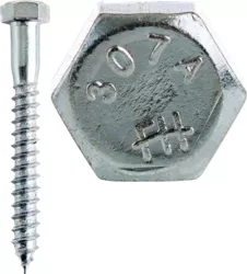 Cully 57856 1/2 x 3-1/2" Lag Screw, Hex Head, Zinc Plated