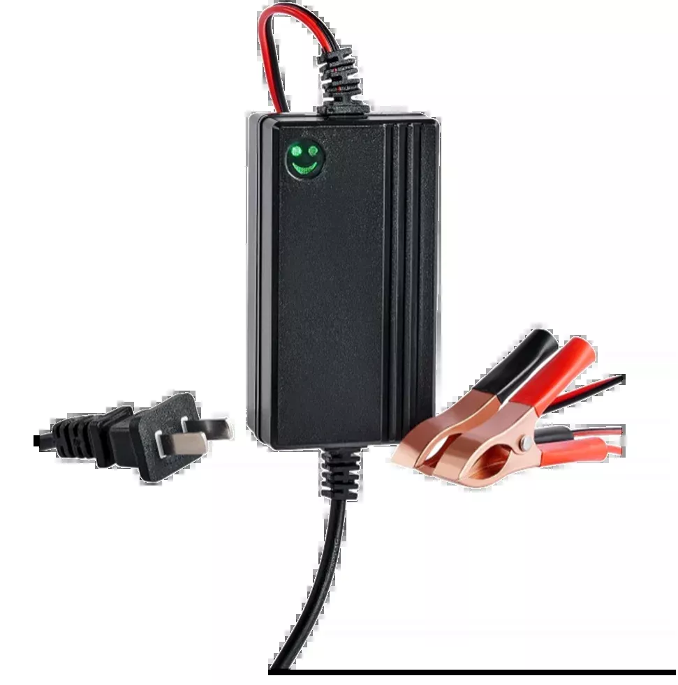 DC Float Charger with LED Indicator -Black -12 Volt