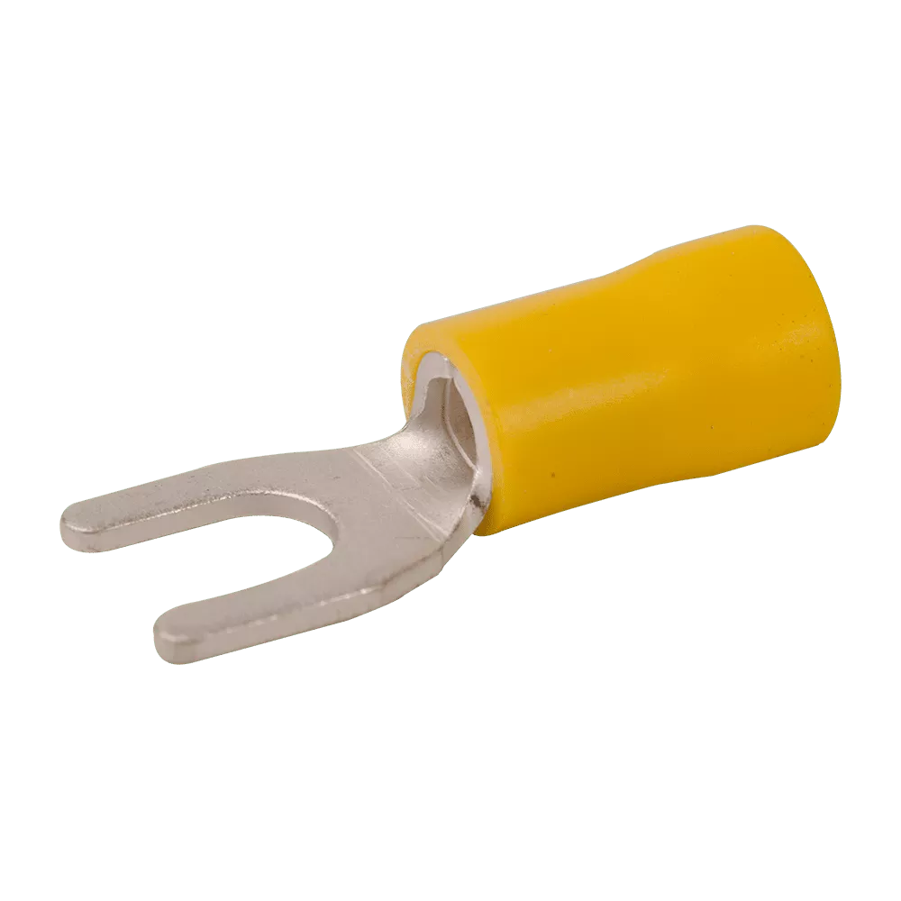 Devco 6255LX - Insulated Spade Terminals, Wire Range 12-10, #10 Stud, 50 Pack