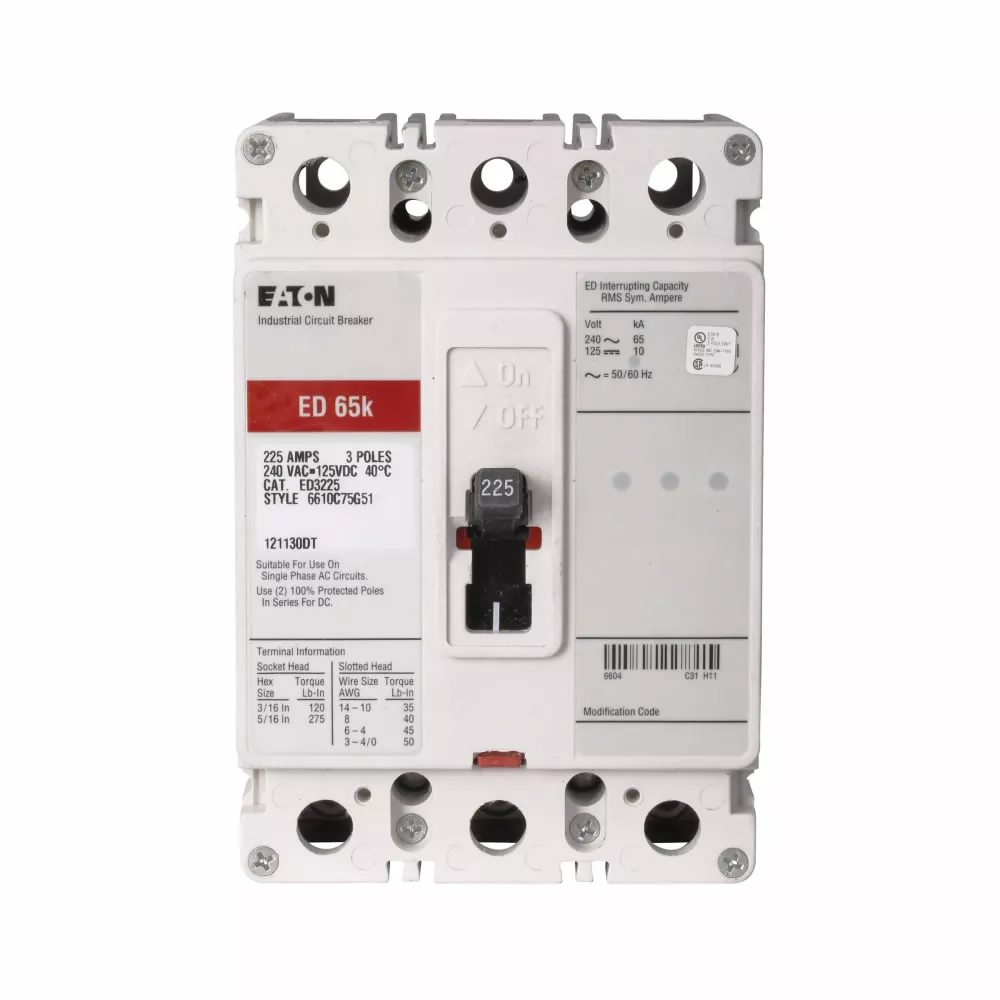 Eaton Electrical ED3225 Series C F Frame Molded Case Circuit Breaker