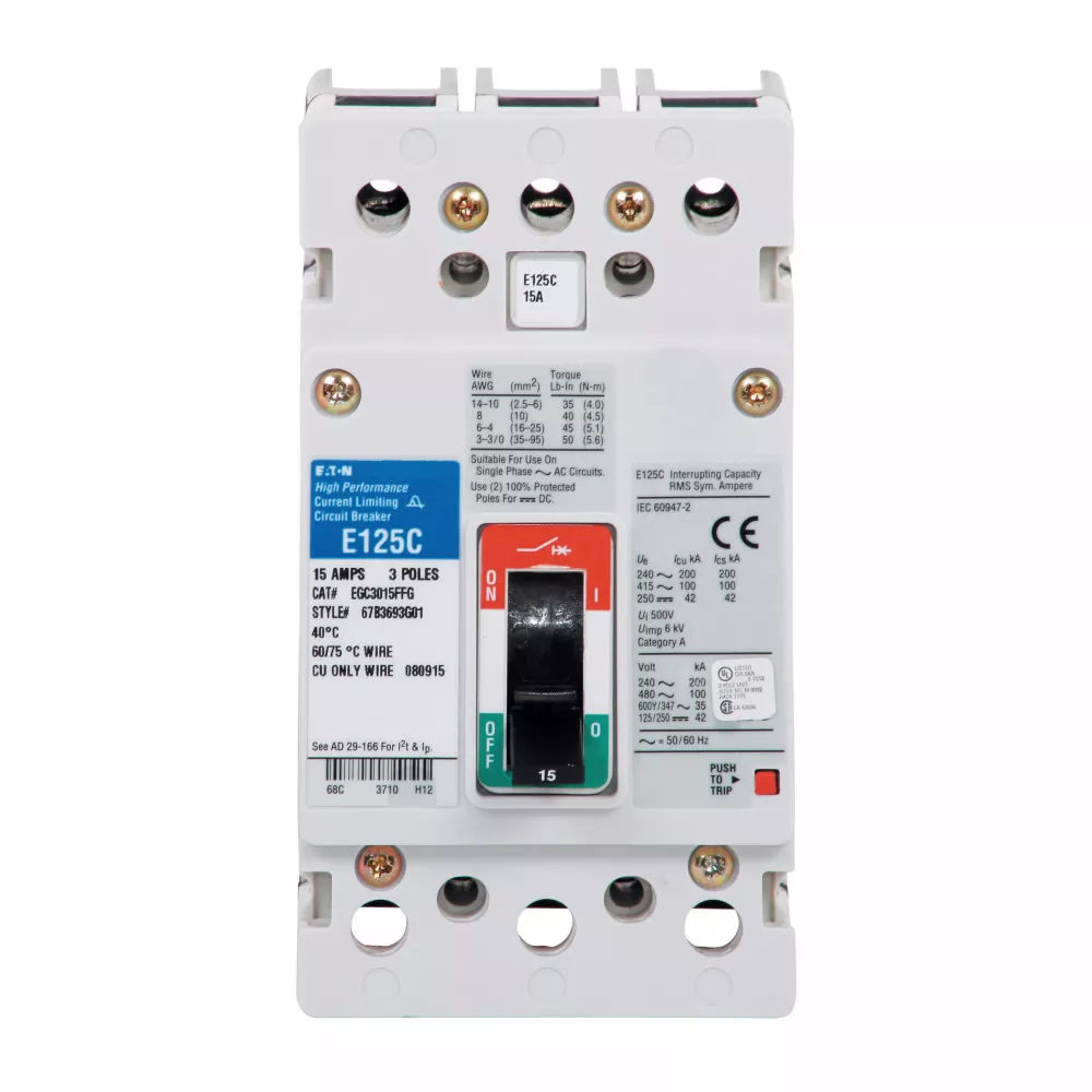 Eaton Electrical EGB3100FFG Series G EG Frame Complete Molded Case Circuit Breaker