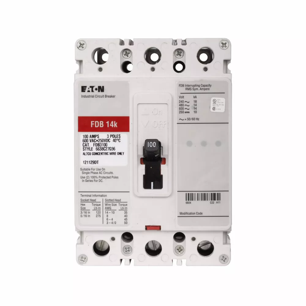 ETN FDB3080 TYPE FDB BRK 3P 80A 600