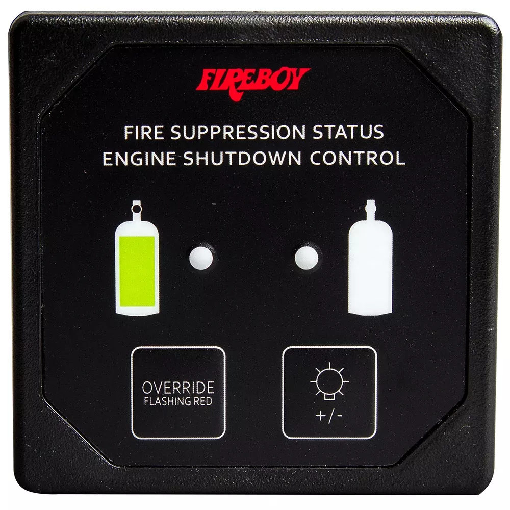 FireboyXintex Deluxe Helm Display wMembrane Switch Remote Horn LEDs fEngine Shutdown System Black Bezel Display DUSBH20R