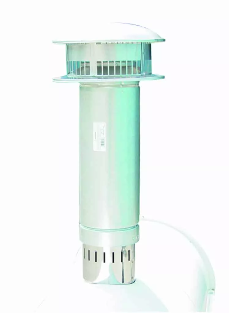 Flue Stack with Rain Cap, 6"diameter