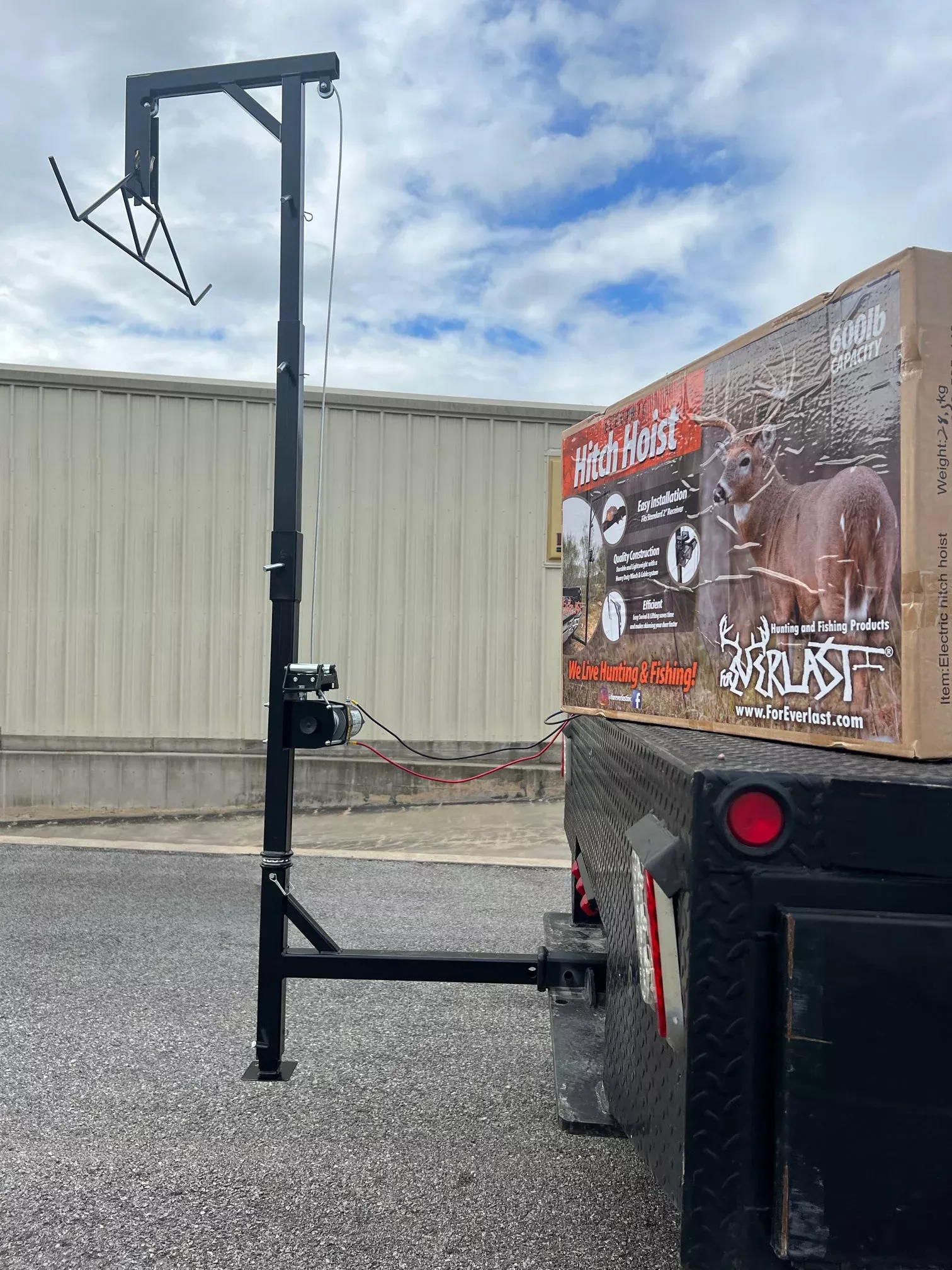 ForEverlast, Inc. Hitch Hoist with 12V Electric Winch