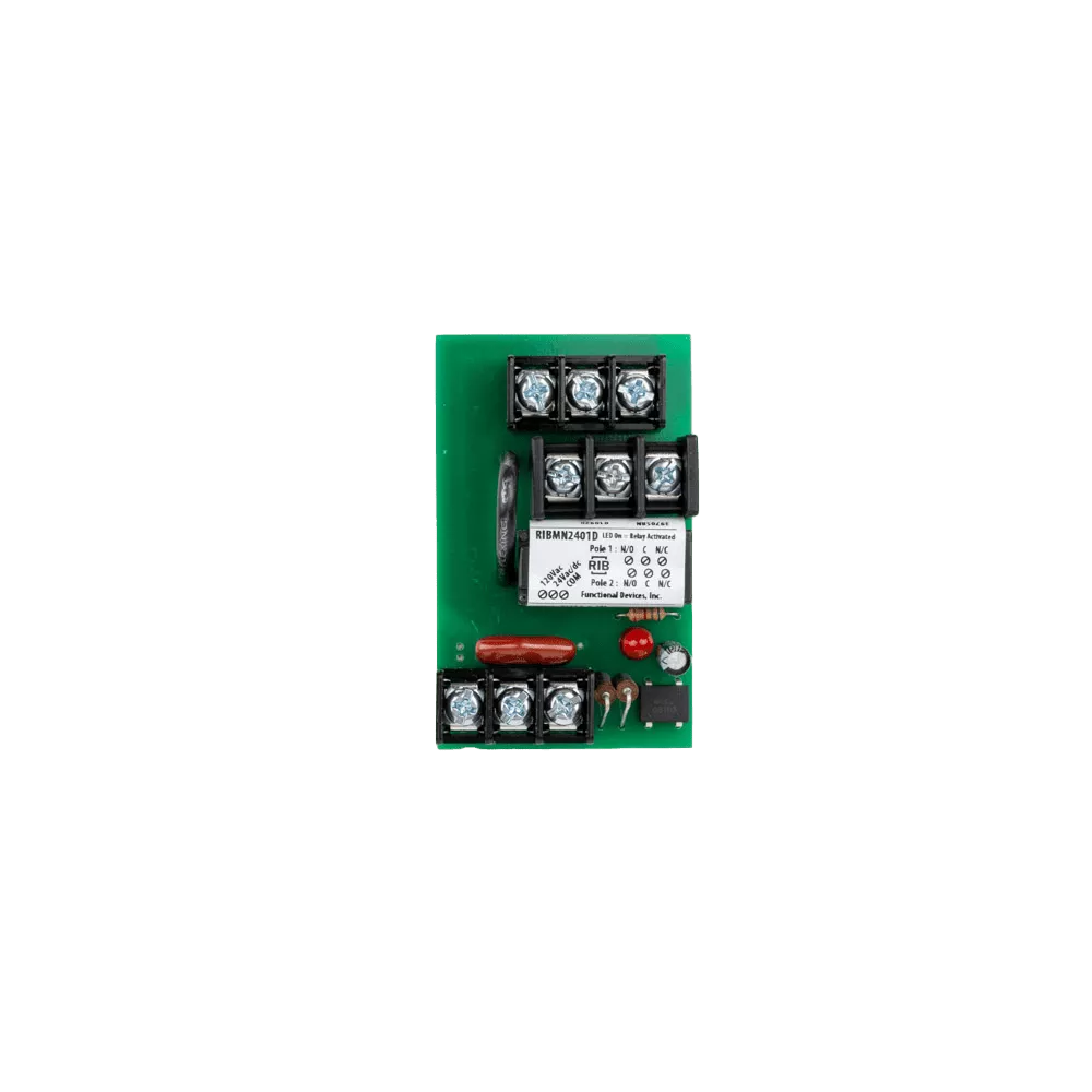 Functional Devices RIBMN2401D Enclosed Track-Mount DPDT Panel Relay