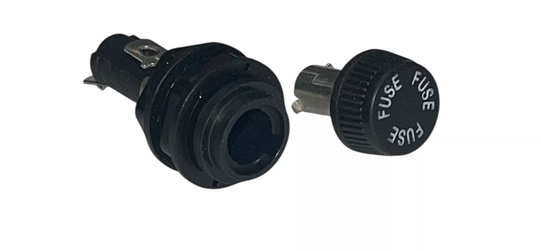 Fuse Holder (HTB-221) – Black Inline Panel-Mount for Pellet & Corn Sto