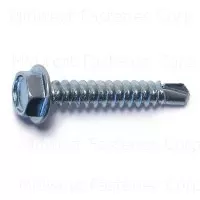 Hex Washer Self-drilling Screws 8-18 X 1 Zinc Coated - Durable Fasteners