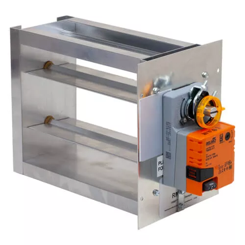 iO HVAC Controls RM-XXXX Rectangular Damper, Rheem/Ruud EcoNet Compatible, Belimo Actuator