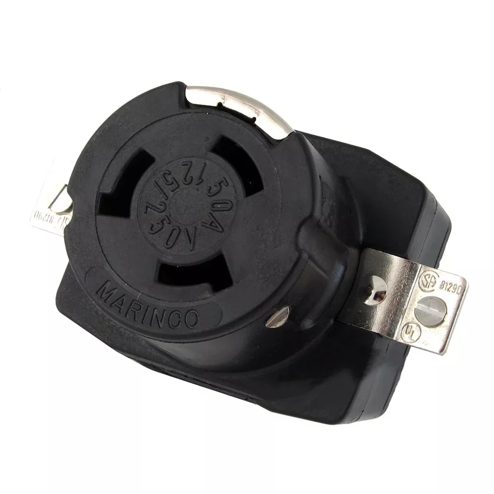 Marinco 6369CR 125250V 50Amp Wire Dockside Receptacle 6369CR