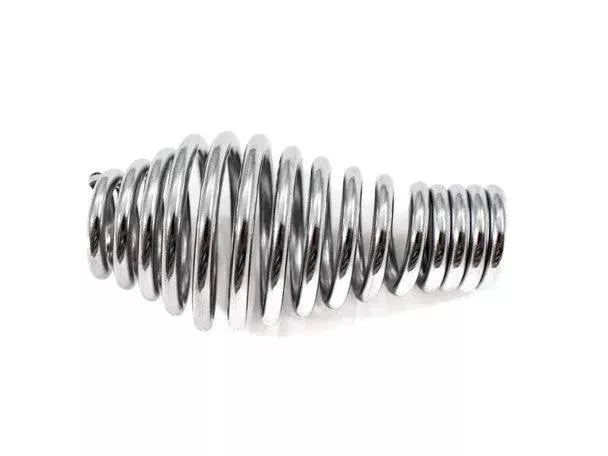 Nickel Spring Handle 3/8" x 2 1/2" - Woodstove Accessory