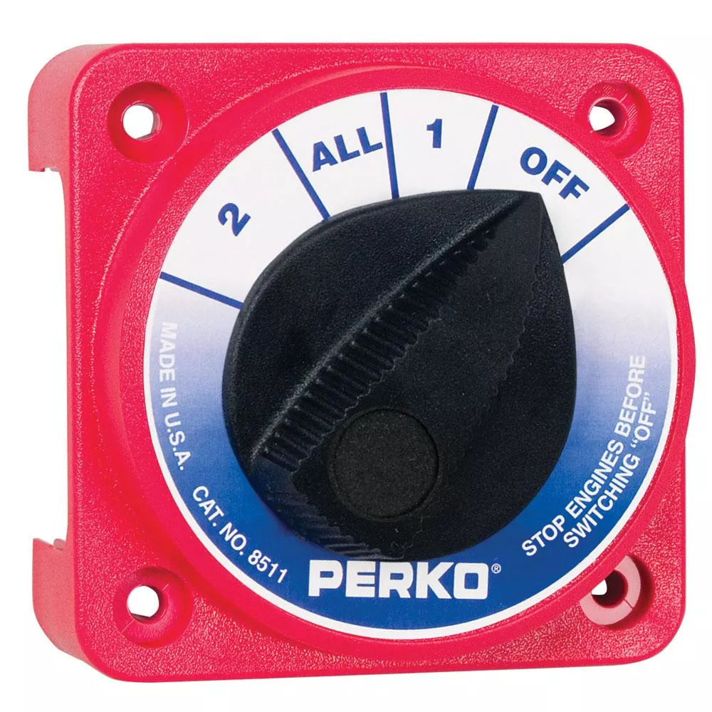 Perko Compact Medium Duty Battery Selector Switch w/o Key Lock - 8511D