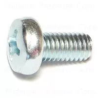 Phillips Pan Machine Screws M6-1.00 X 12mm Zinc Coated - Durable Fasteners