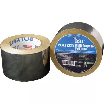 Polyken 337 Multi-Purpose Plain Aluminum Foil Tape, 72mm x 46m