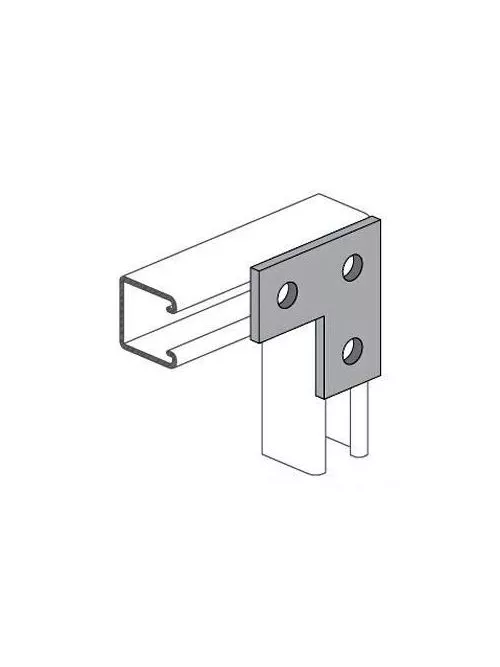 Power-Strut PS 718 EG Electrogalvanized Channel Flat Angle Plate