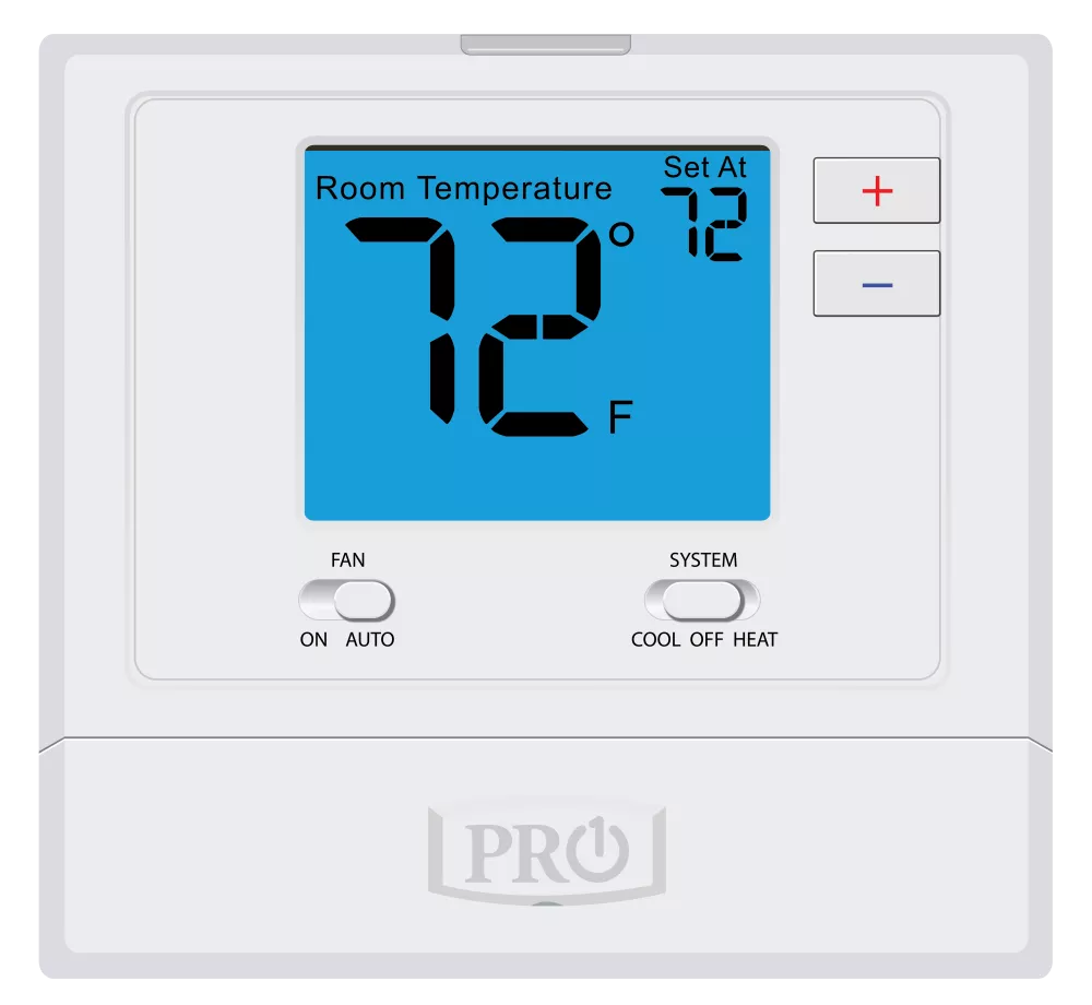 PRO1 IAQ T701 Non-Programmable Thermostat – 1H/1C Conventional & Heat Pump
