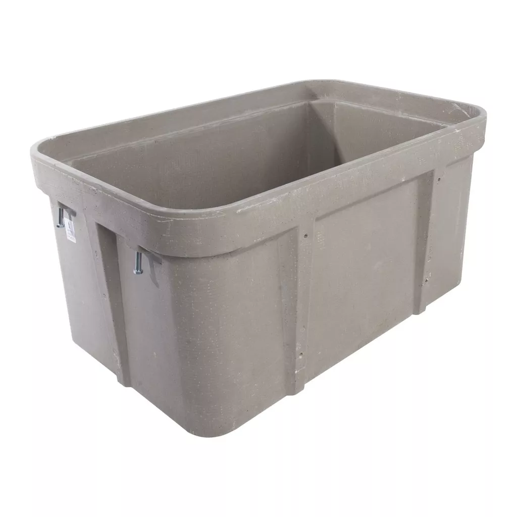 Quazite PG2436BA18 24 x 36 x 18 Inch Gray Polymer Concrete 22-Tier Rectangular Stackable Box
