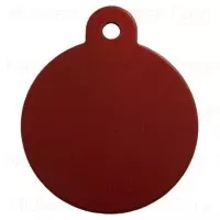 Red Large Circle Pet Tag - Durable, Lightweight, Customizable, Perfect For Dogs And Cats