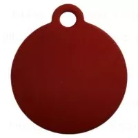 Red Small Circle Pet Tag - Durable And Stylish Identification For Your Pet