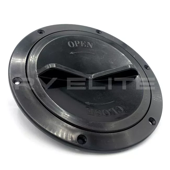 RV Access Port ABS Black 5"