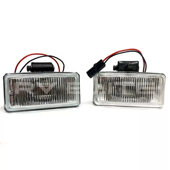 RV Fog Light Pair Clear Rectangle (Discontinued)
