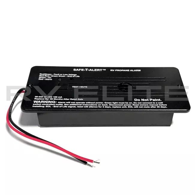 RV LP Detector 12V Horizontal Black Safe-T-Alert