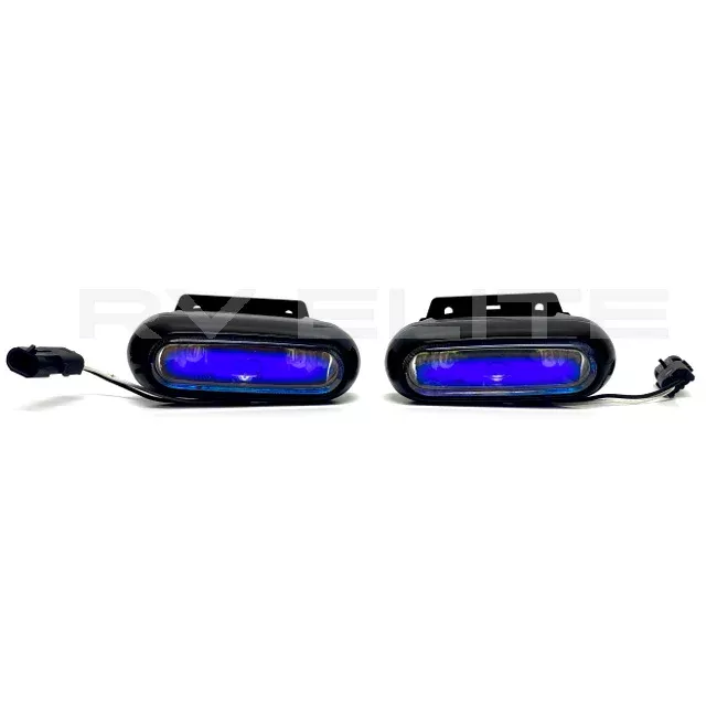 RV Oval Fog Light Pair Ultra Blue