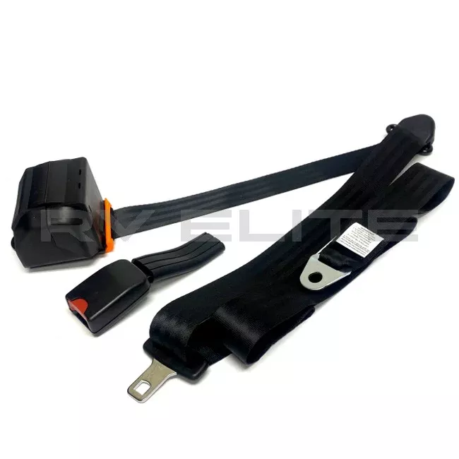RV Seat Belt 3 Point Black 160 in.