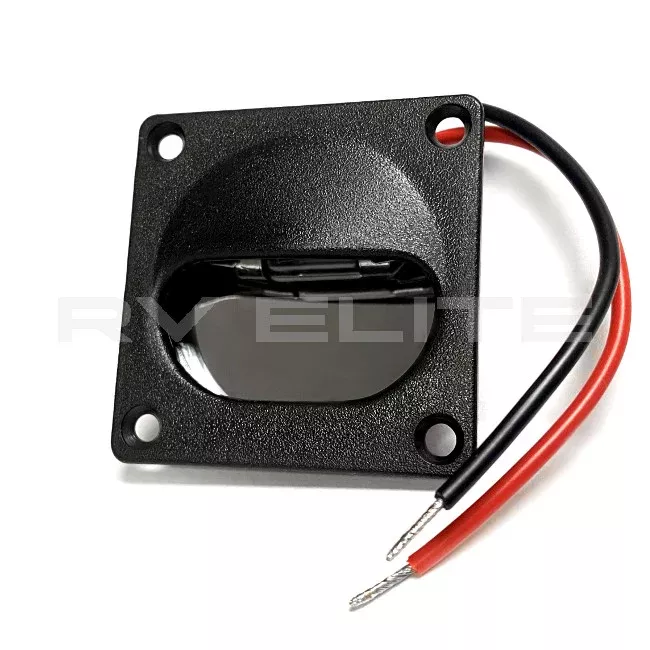 RV Step Light 2.25" x 2.25" Black Flush Mount 12V