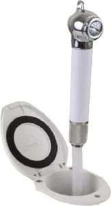 Scandvik - Recessed Push-Button Transom Shower (Includes White handle,