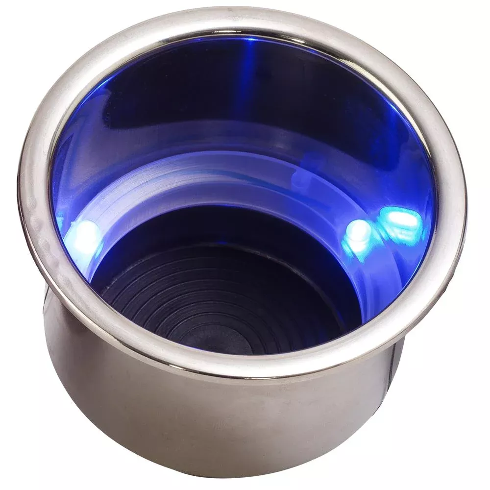 Sea-Dog Line - LED Flush Mount Combo Drink Holder W/Drain Fitting - 58