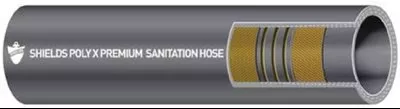 Shields - Poly X Polyurethane Flexible Sanitation Hose - 1-1/2" x 12-1