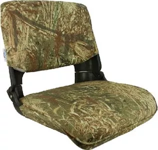 Springfield Marine - Skipper Seat, Black Shell With Mossy Oak Duck Bli